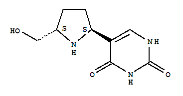 (9ci)-5-[(2s,5s)-5-(羟基甲基)-2-吡咯烷]-2,4(1H,3h)-嘧啶二酮结构式_783290-11-9结构式