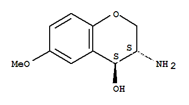反式-(9ci)-3-氨基-3,4-二氢-6-甲氧基-2H-1-苯并吡喃-4-醇结构式_784081-53-4结构式