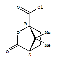 (1r)-(9ci)-7,7-二甲基-3-氧代-2-噁双环[2.2.1]庚烷-1-羰酰氯结构式_78436-33-6结构式