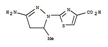 (9ci)-2-(3-氨基-4,5-二氢-5-甲基-1H-吡唑-1-基)-4-噻唑羧酸结构式_785737-61-3结构式