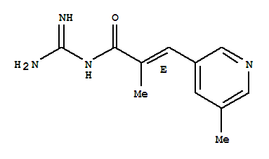 (2e)-(9ci)-n-(氨基亚氨基甲基)-2-甲基-3-(5-甲基-3-吡啶)-2-丙酰胺结构式_785760-85-2结构式