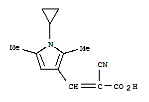 (9ci)-2-氰基-3-(1-环丙基-2,5-二甲基-1H-吡咯-3-基)-2-丙酸结构式_790270-77-8结构式