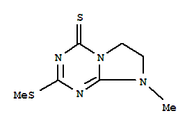(9ci)-7,8-二氢-8-甲基-2-(甲基硫代)-咪唑并[1,2-a]-1,3,5-三嗪-4(6h)-硫酮结构式_790619-44-2结构式