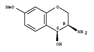 顺式-(9ci)-3-氨基-3,4-二氢-7-甲氧基-2H-1-苯并吡喃-4-醇结构式_791004-55-2结构式