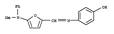 4-[[[5-(甲基苯基氨基)-2-呋喃]亚甲基]氨基]-苯酚结构式_791524-29-3结构式