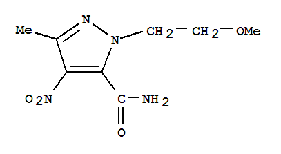 (9ci)-1-(2-甲氧基乙基)-3-甲基-4-硝基-1H-吡唑-5-羧酰胺结构式_792969-79-0结构式