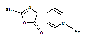 (9CI)-1-乙酰基-4-(4,5-二氢-5-氧代-2-苯基-4-噁唑)-1,4-二氢-吡啶结构式_79305-12-7结构式