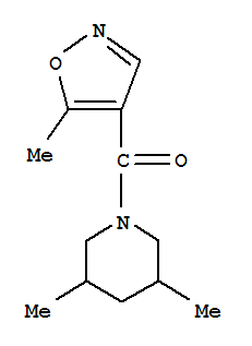 (9CI)-3,5-二甲基-1-[(5-甲基-4-异噁唑基)羰基]-哌啶结构式_794549-17-0结构式