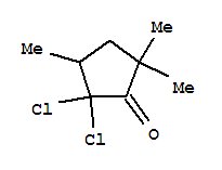 (9ci)-2,2-二氯-3,5,5-三甲基-环戊酮结构式_79699-56-2结构式