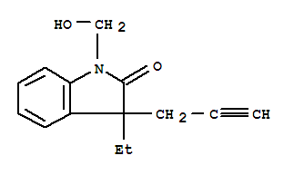 (9ci)-3-乙基-1,3-二氢-1-(羟基甲基)-3-(2-丙炔)-2H-吲哚-2-酮结构式_797051-85-5结构式