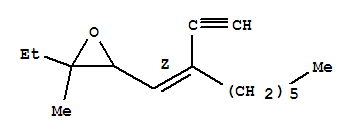 (9ci)-2-乙基-3-[(1z)-2-乙炔-1-辛烯基]-2-甲基-环氧乙烷结构式_798553-71-6结构式