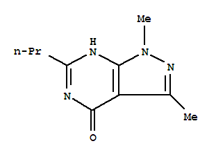 (9ci)-1,5-二氢-1,3-二甲基-6-丙基-4H-吡唑并[3,4-d]嘧啶-4-酮结构式_799295-88-8结构式