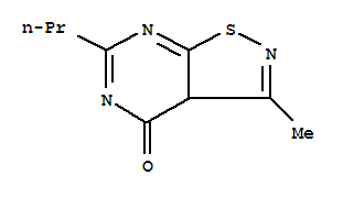 (9ci)-3-甲基-6-丙基-异噻唑并[5,4-d]嘧啶-4(3ah)-酮结构式_799295-98-0结构式
