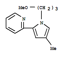 (9CI)-2-[1-(3-甲氧基丙基)-4-甲基-1H-吡咯-2-基]-吡啶结构式_800369-40-8结构式