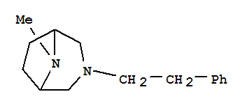 (8ci)-8-甲基-3-苯乙基-3,8-二氮杂双环[3.2.1]辛烷结构式_802005-51-2结构式