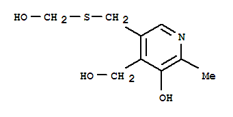 (8ci)-3-羟基-5-[[(羟基甲基)硫代]甲基]-2-甲基-4-吡啶甲醇结构式_802023-53-6结构式