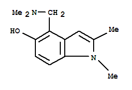 (8ci)-4-[(二甲基氨基)甲基]-1,2-二甲基-吲哚-5-醇结构式_802029-39-6结构式
