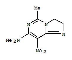 (8ci)-7-(二甲基氨基)-2,3-二氢-5-甲基-8-硝基-咪唑并[1,2-c]嘧啶结构式_802326-61-0结构式