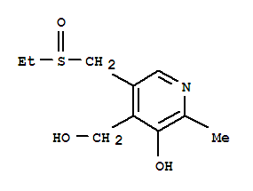 (8ci)-5-[(乙基亚磺酰基)甲基]-3-羟基-2-甲基-4-吡啶甲醇结构式_802593-02-8结构式