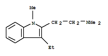 (8ci)-2-[2-(二甲基氨基)乙基]-3-乙基-1-甲基-吲哚结构式_802861-68-3结构式