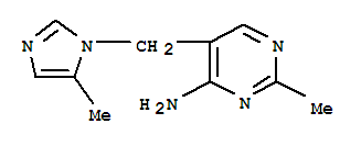 (9ci)-2-甲基-5-[(5-甲基-1H-咪唑-1-基)甲基]-4-嘧啶胺结构式_805946-52-5结构式