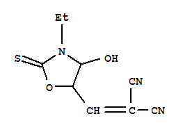 (9ci)-[(3-乙基-4-羟基-2-硫氧代-5-噁唑啉)亚甲基]-丙二腈结构式_807266-80-4结构式