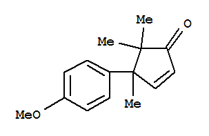 (9ci)-4-(4-甲氧基苯基)-4,5,5-三甲基-2-环戊烯-1-酮结构式_807377-62-4结构式