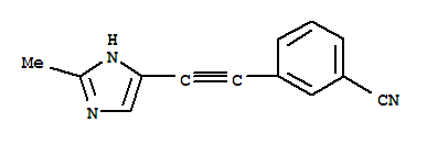 (9ci)-3-[(2-甲基-1H-咪唑-4-基)乙炔]-苯甲腈结构式_808773-42-4结构式
