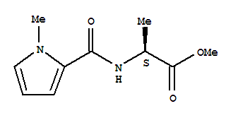 (9ci)-n-[(1-甲基-1H-吡咯-2-基)羰基]-L-丙氨酸甲酯结构式_809239-31-4结构式