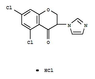(9ci)-5,7-二氯-2,3-二氢-3-(1H-咪唑-1-基)盐酸盐4H-1-苯并吡喃-4-酮结构式_80930-26-3结构式