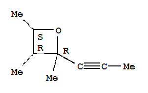 (2alpha,3beta,4beta)-(9ci)-2,3,4-三甲基-2-(1-丙炔)-氧杂环丁烷结构式_81026-22-4结构式