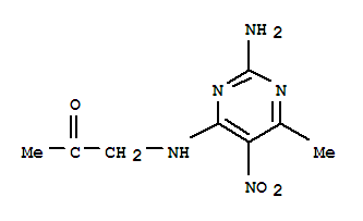 (9ci)-1-[(2-氨基-6-甲基-5-硝基-4-嘧啶)氨基]-2-丙酮结构式_811439-86-8结构式