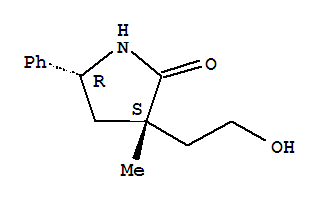 (3r,5s)-rel-(9ci)-3-(2-羟基乙基)-3-甲基-5-苯基-2-吡咯烷酮结构式_811445-83-7结构式