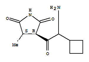 (3r,4s)-(9ci)-3-(氨基环丁基乙酰基)-4-甲基-2,5-吡咯烷二酮结构式_812630-88-9结构式