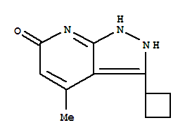 (9ci)-3-环丁基-1,2-二氢-4-甲基-6H-吡唑并[3,4-b]吡啶-6-酮结构式_819045-95-9结构式