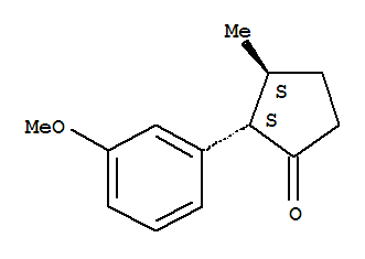 (2s,3s)-(9ci)-2-(3-甲氧基苯基)-3-甲基-环戊酮结构式_824390-73-0结构式