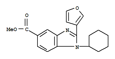1-环己基-2-(3-呋喃)-1H-苯并咪唑-5-羧酸甲酯结构式_824949-98-6结构式