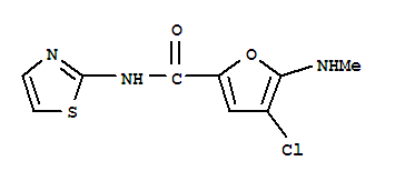 4-氯-5-(甲基氨基)-n-2-噻唑-2-呋喃羧酰胺结构式_826991-54-2结构式