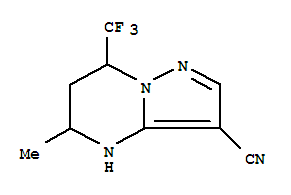 (9CI)-4,5,6,7-四氢-5-甲基-7-(三氟甲基)-吡唑并[1,5-a]嘧啶-3-甲腈结构式_827589-02-6结构式
