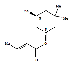 (1R,5R)-3,3,5-三甲基环己基(2E)-2-丁烯酸酯结构式_828912-43-2结构式
