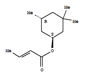 (1R,5S)-3,3,5-三甲基环己基(2E)-2-丁烯酸酯结构式_828912-44-3结构式