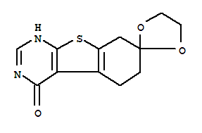 1,5,6,8-四氢-螺[[1]苯并噻吩并[2,3-d]嘧啶-7(4H),2-[1,3]二氧杂烷]-4-酮结构式_835632-37-6结构式