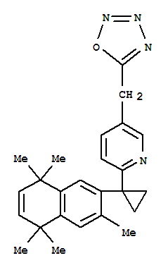 2-[1-(5,8-二氢-3,5,5,8,8-五甲基-2-萘)环丙基]-5-(1,2,3,4-噁噻唑-5-甲基)-吡啶结构式_836661-32-6结构式