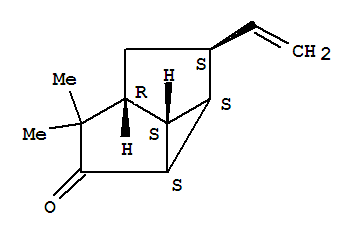 (2aR,2bR,3R,4aS,4bR)-1,1-二甲基-3-乙烯基六氢环丙并[Cd]戊搭烯-2(1H)-酮结构式_845294-02-2结构式