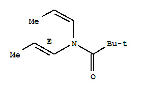 (9CI)-2,2-二甲基-N-1-丙烯基-N-(1E)-1-丙烯基丙酰胺结构式_845742-91-8结构式