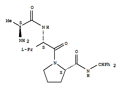 L-丙氨酰-L-缬氨酰-N-(二苯基甲基)-L-脯氨酰胺结构式_847256-33-1结构式