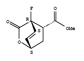 (1R,4S,5R)-rel-(9CI)-4-氟-3-氧代-2-噁双环[2.2.2]-7-辛烯-5-羧酸甲酯结构式_847823-46-5结构式