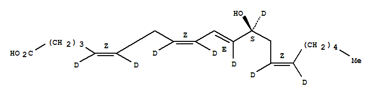 (5Z,8z,10e,12s,14z)-12-hydroxy-5,8,10,14-eicosatetraenoic-5,6,8,9,11,12,14,15-d8acid Structure,84807-90-9Structure
