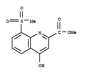 4-羟基-8-(甲基磺酰基)-2-喹啉羧酸甲酯结构式_849022-00-0结构式