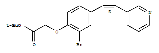 Z-[2-溴-4-(2-吡啶-3-基-乙烯基)-苯氧基]-乙酸叔丁酯结构式_850411-11-9结构式